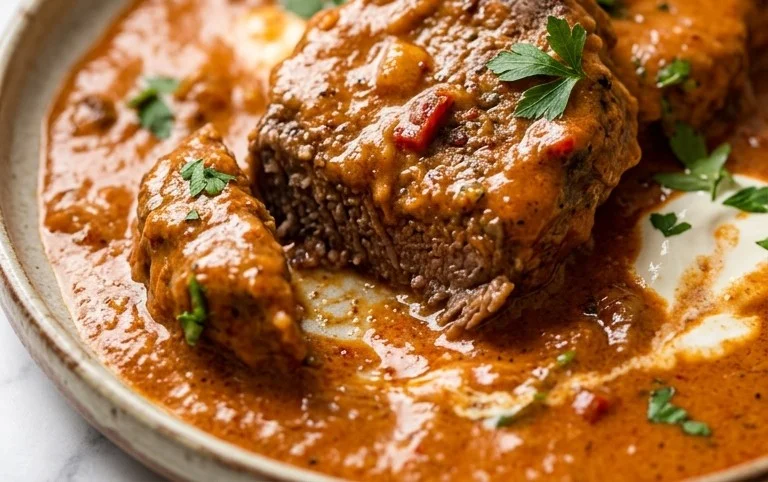 Creamy Hungarian Paprika Beef Chops (Beef Paprikash)