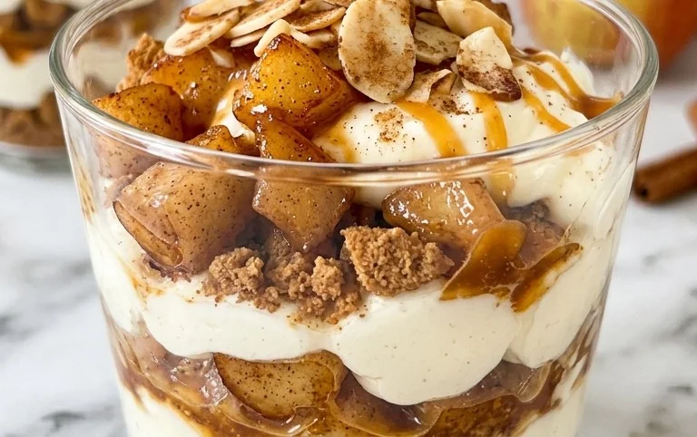 Bratapfel-Dessert im Glas